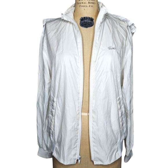 Vintage Lacoste | Albino Gator Logo | Nylon | Windbreaker | White | 90s Vtg - Picture 7 of 16